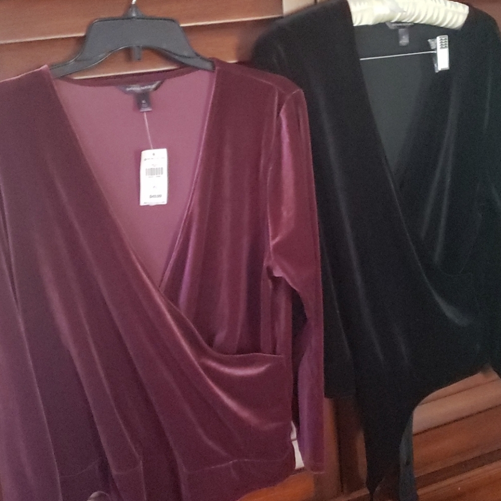 Set of 2 XL Velvet bodysuits